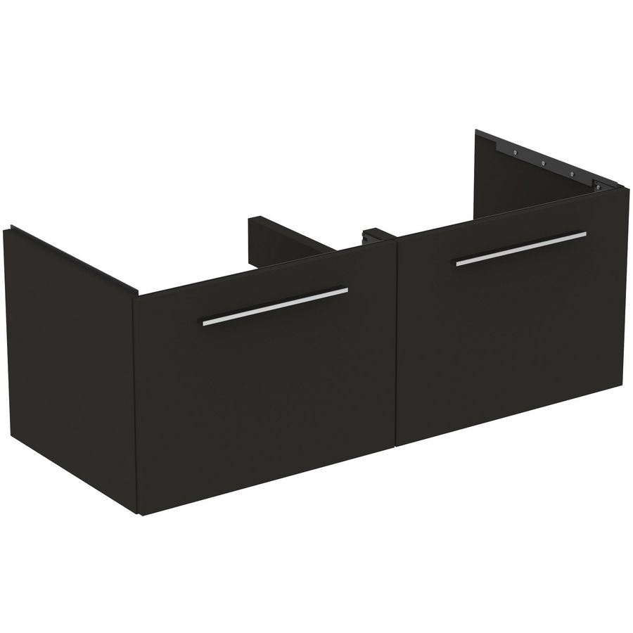 Wastafelmeubel I.LIFE-B 120cm 2x la mat carbon donkergrijs