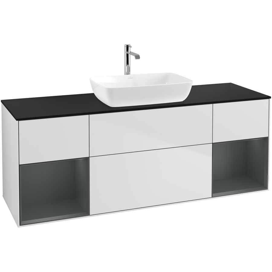 Wastafelonderkast Finion 1600x603x501mm White Matt Lacquer G862HGMT