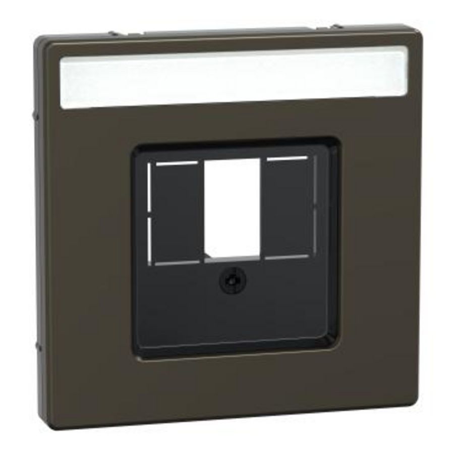 Centraalplaat USB/HDMI Mocca metallic Systeem D