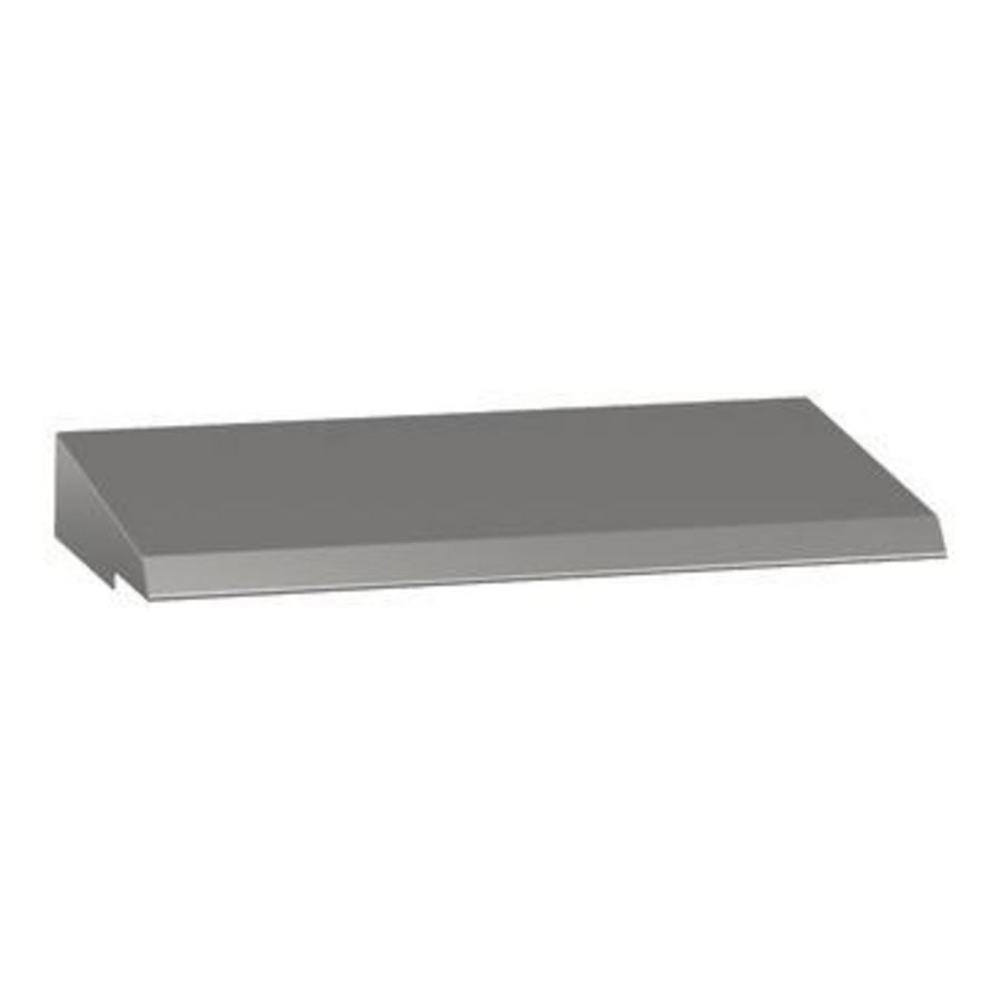 Regendak voor WM kast 304L RVS Scotch Brite 400x200mm