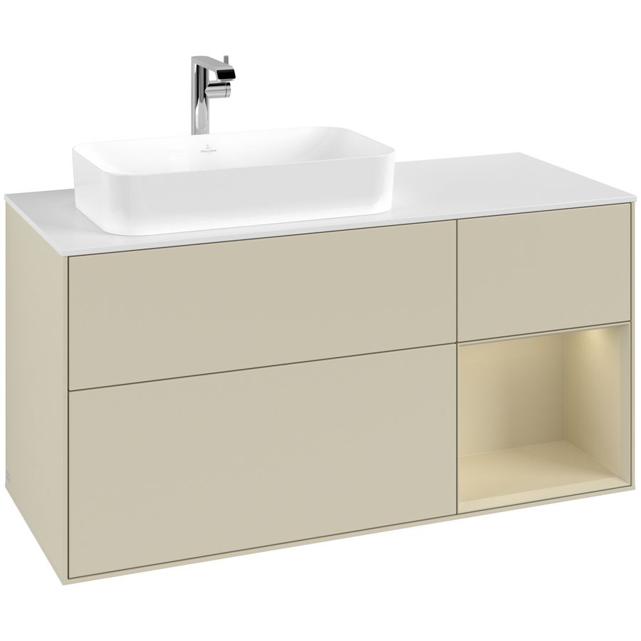 Wastafelonderkast Finion 1200x603x501mm S.Grey Matt Lacquer G281HJHJ