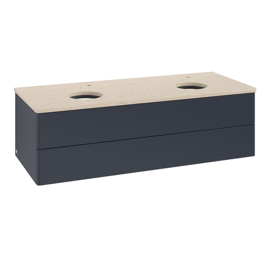 Wastafelonderkast Antao 1200x360x500mm Mid.Blue Matt Lacquer K24053HG