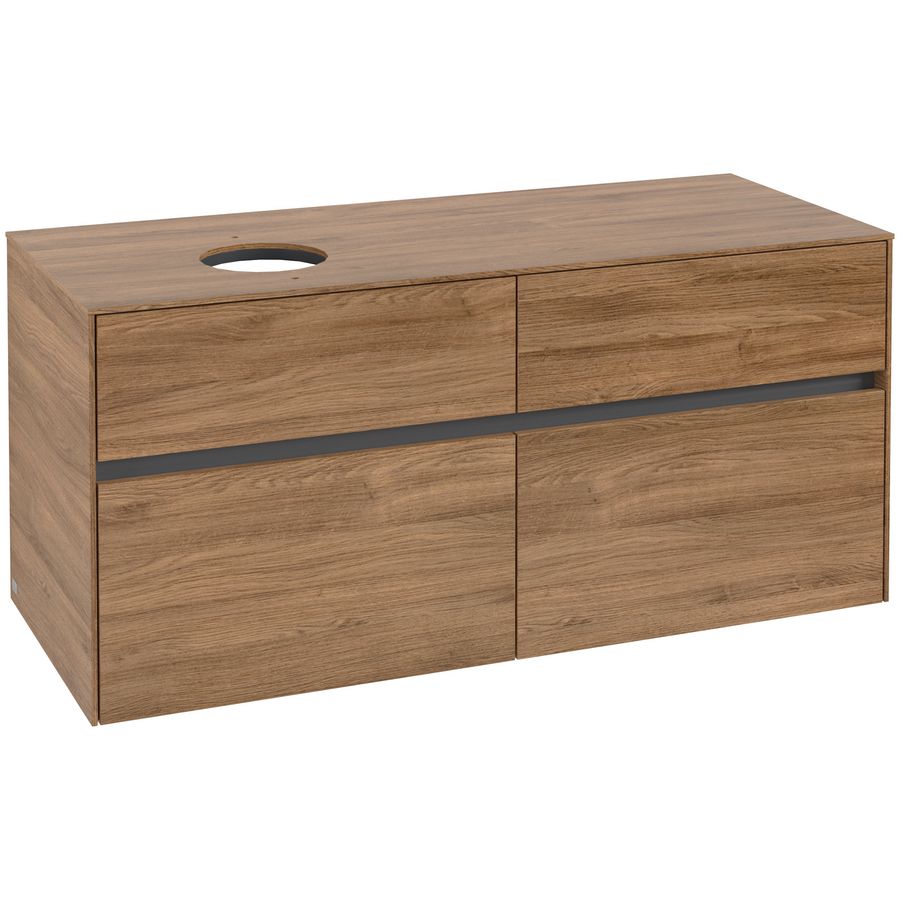 Wastafelonderkast Collaro 1200x548x500mm Oak Kansas C04200RH