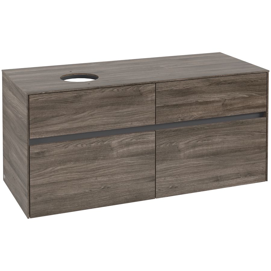 Wastafelonderkast Collaro 1200x548x500mm Stone Oak C04200RK