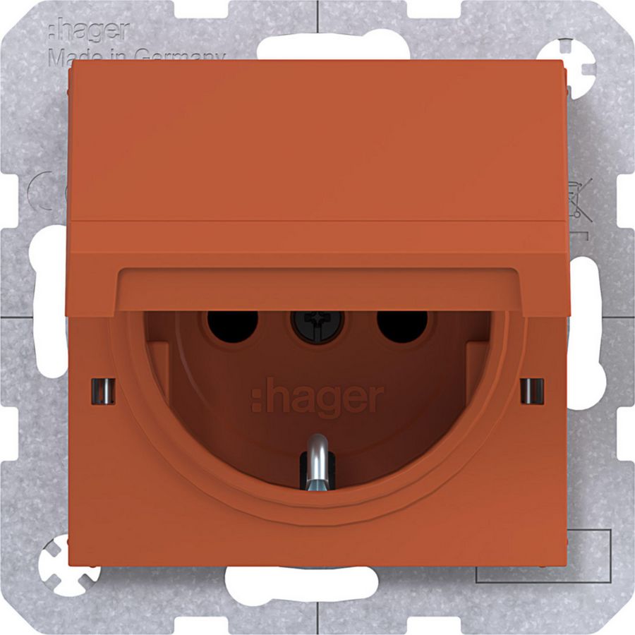 SCHUKO-wandcontactdoos vastzetbaar Safety Plus steekklemmen A.x/C.x canyon mat