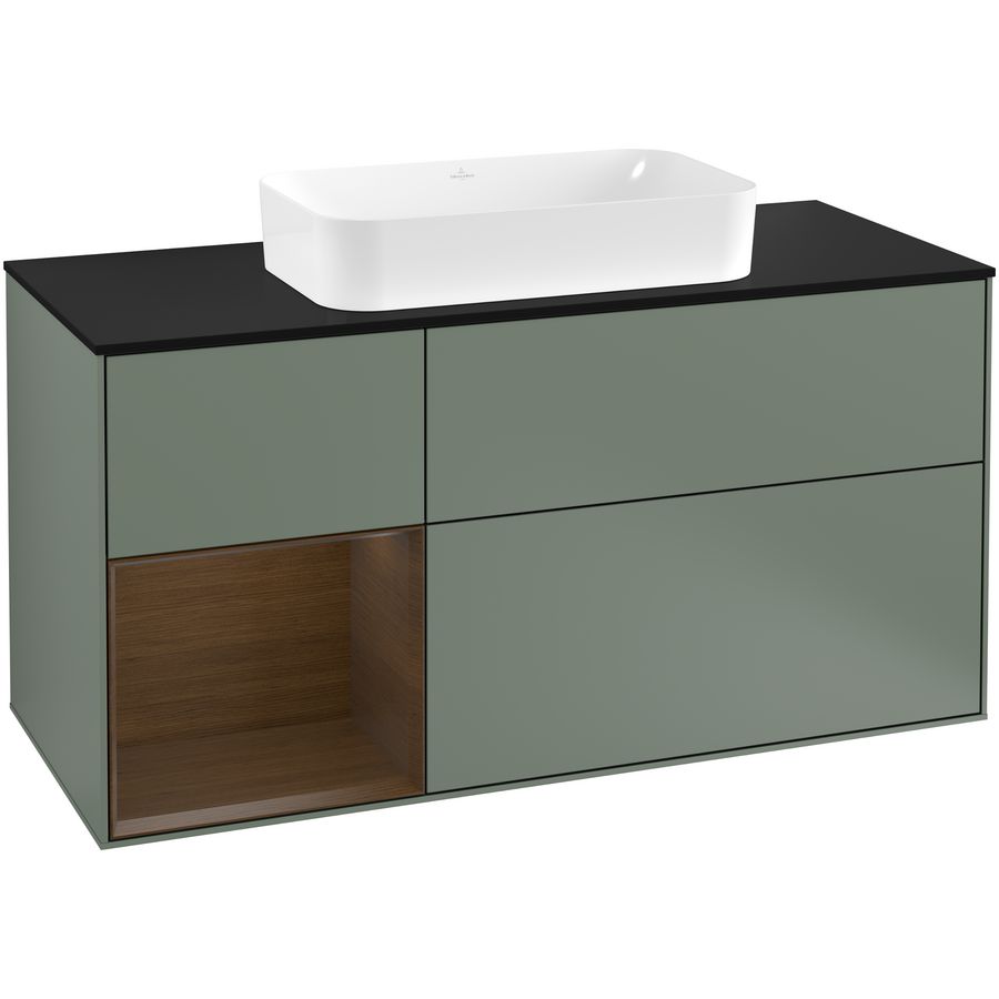 Wastafelonderkast Finion 1200x603x501mm Olive Matt Lacquer F292GNGM