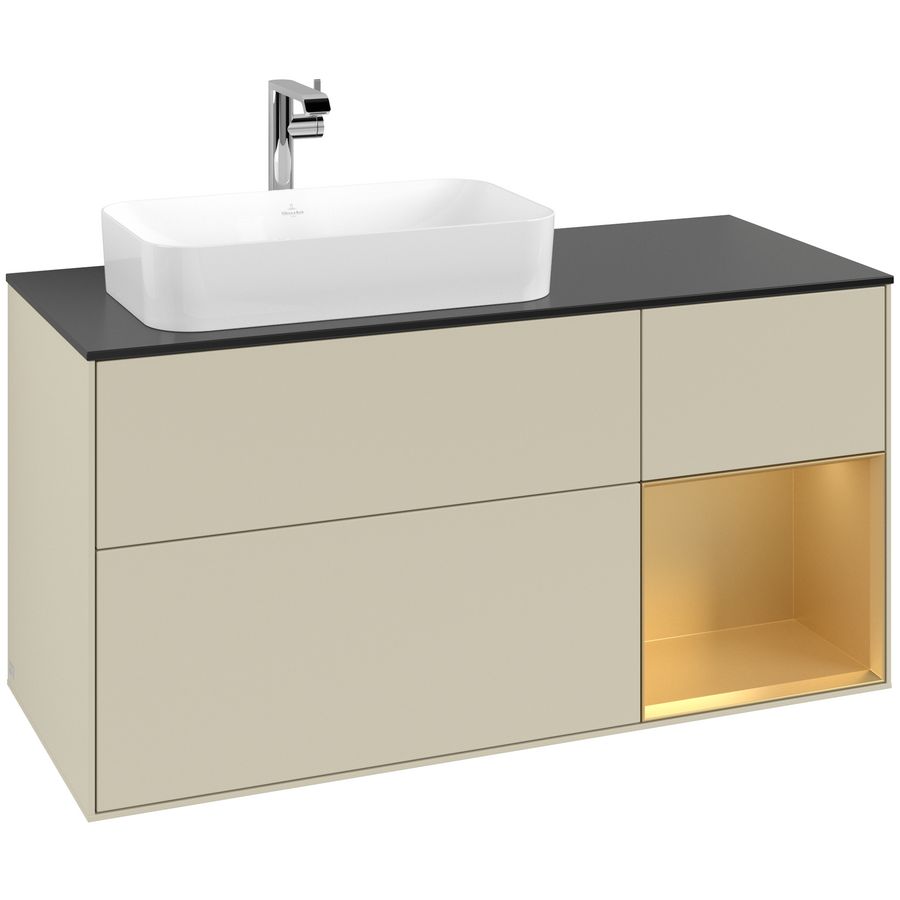 Wastafelonderkast Finion 1200x603x501mm S.Grey Matt Lacquer G282HFHJ