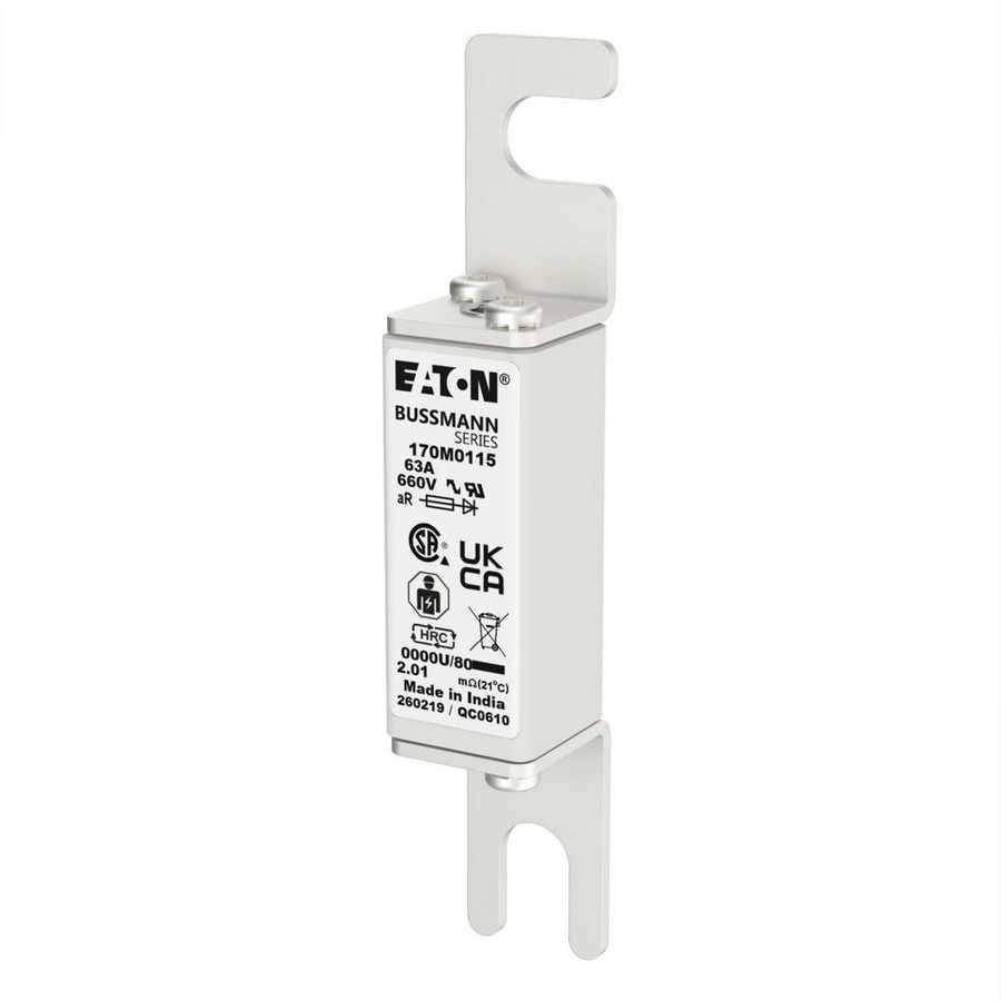 Zekering hoge snelheid 63A AC 660V 200kA 0000 17x19x VVE=10