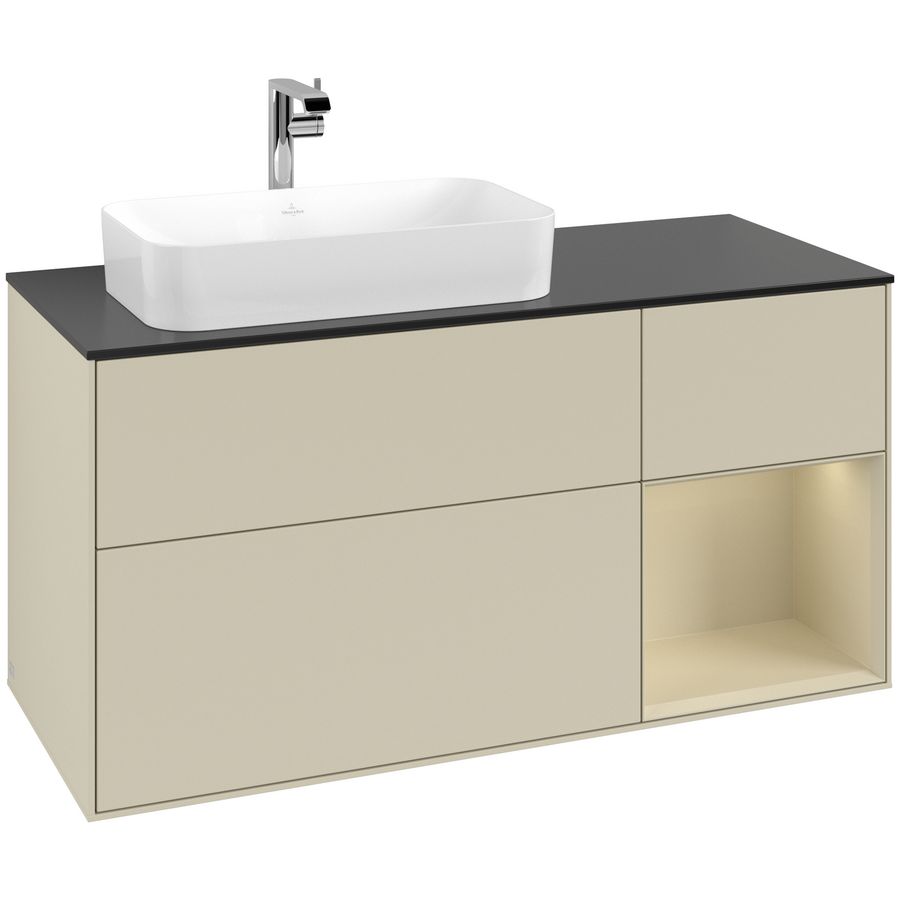 Wastafelonderkast Finion 1200x603x501mm S.Grey Matt Lacquer G282HJHJ