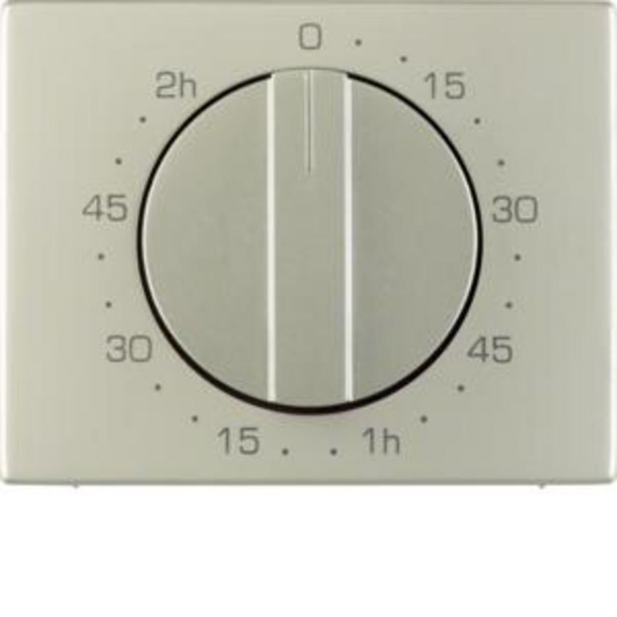 Afdek. mech. tijdschakelklok 120min berker K.1/K.5 edelstaal