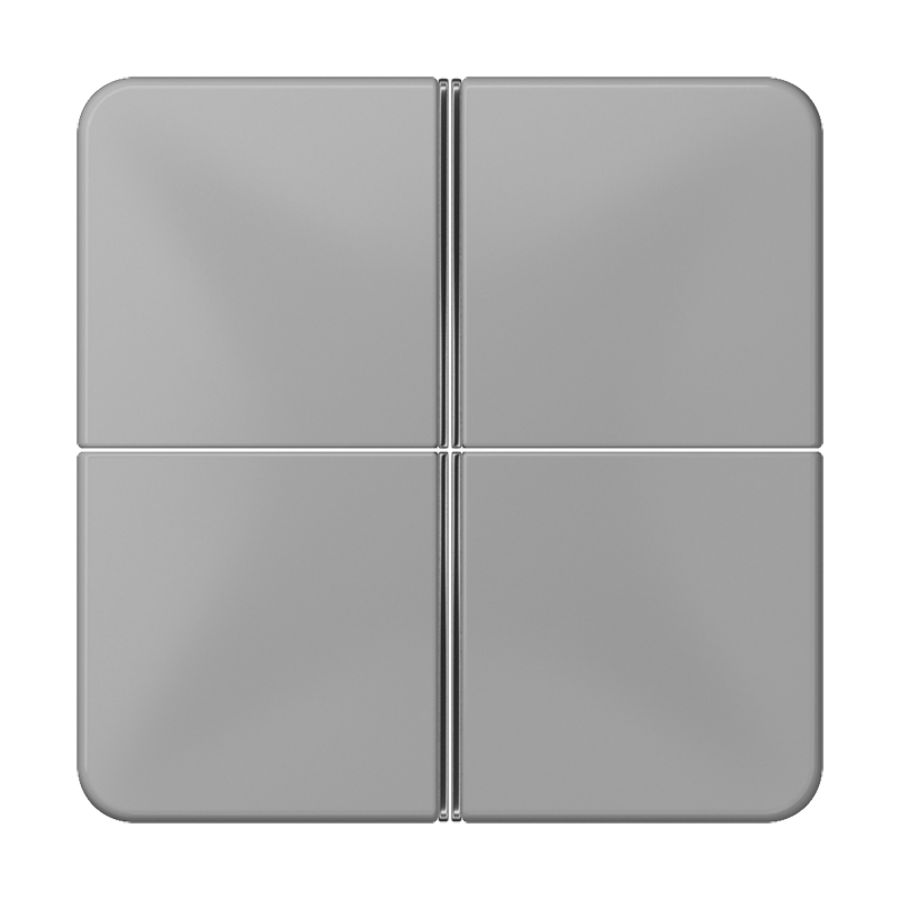 Tastafdekking 4-voudig compleet CD grijs KNX