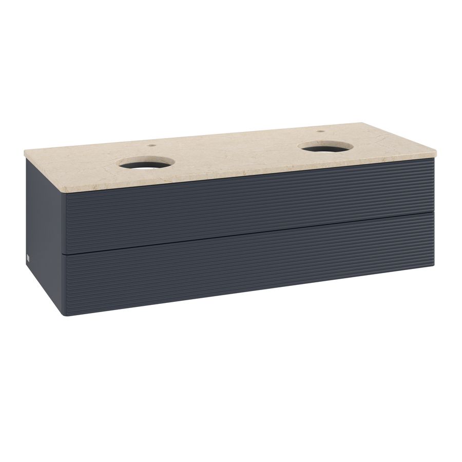 Wastafelonderkast Antao 1200x360x500mm Mid.Blue Matt Lacquer K24153HG