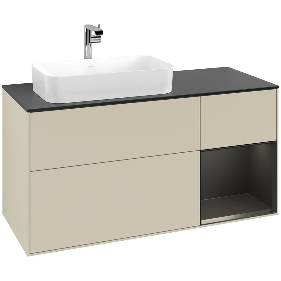 Wastafelonderkast Finion 1200x603x501mm S.Grey Matt Lacquer G282PDHJ