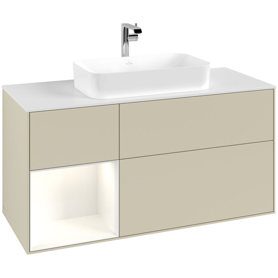 Wastafelonderkast Finion 1200x603x501mm S.Grey Matt Lacquer G291GFHJ