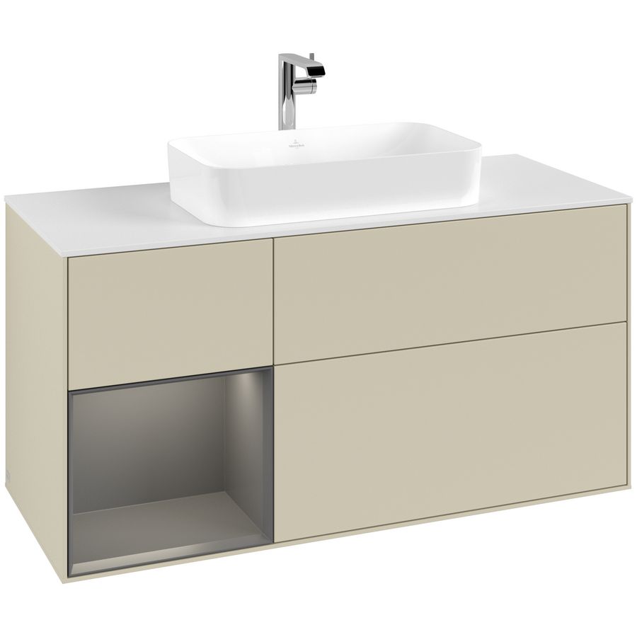 Wastafelonderkast Finion 1200x603x501mm S.Grey Matt Lacquer G291GKHJ