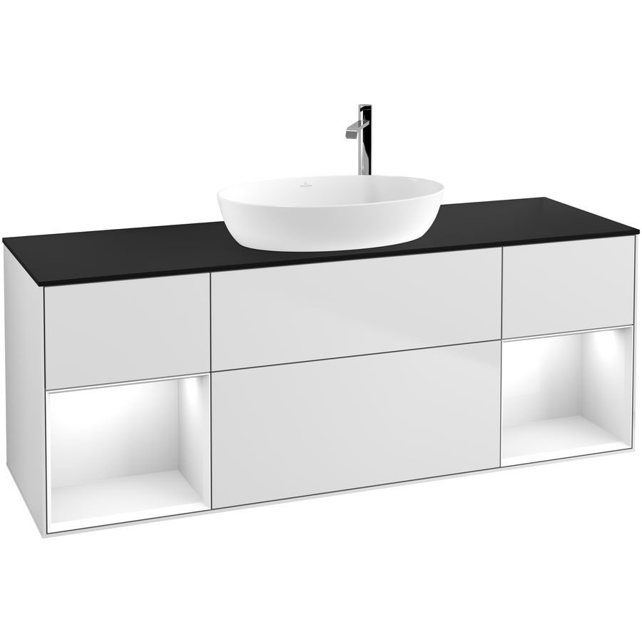 Wastafelonderkast Finion 1600x603x501mm White Matt Lacquer G982GFMT