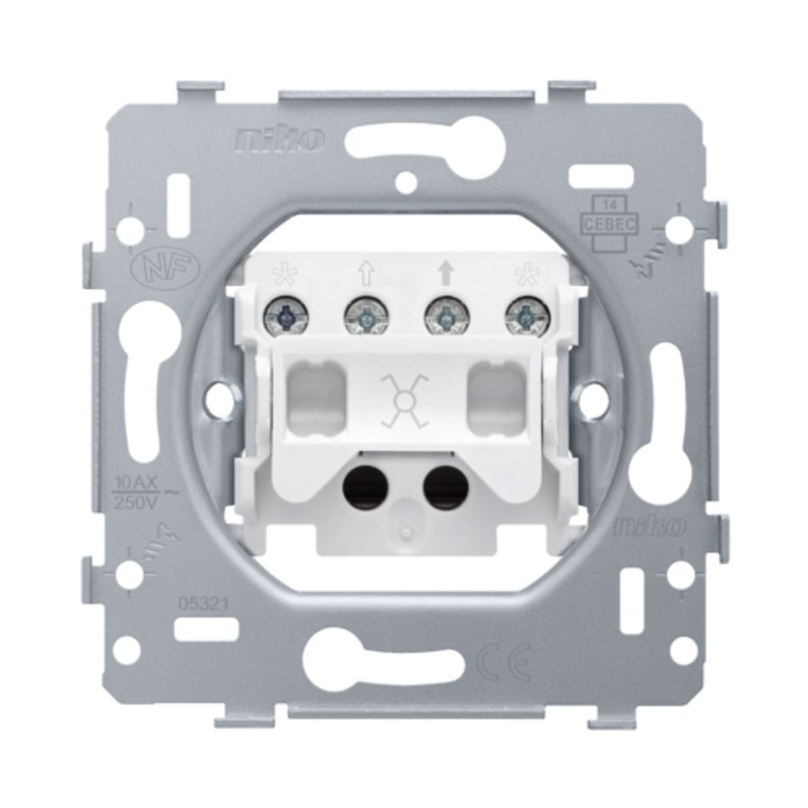 Sokkel kruisschakelaar/kruistrekschakelaar 10AX/250Vac schro