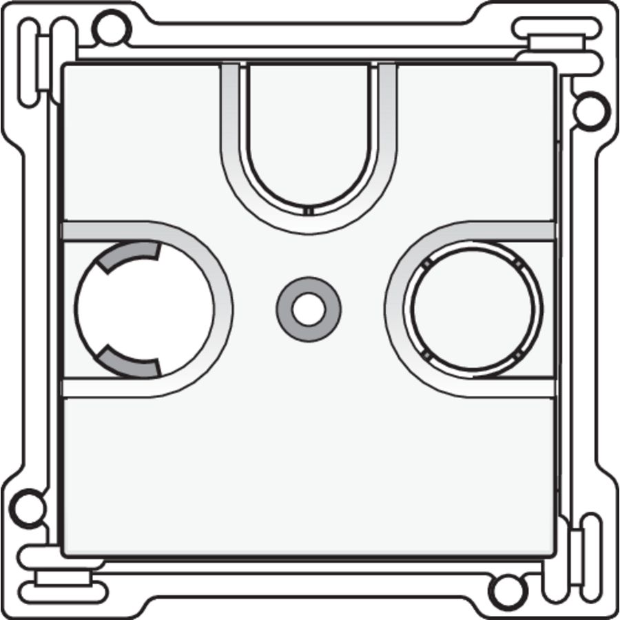 Afwerkingsset 2 enkelvoudige coaxaans. Antenne white