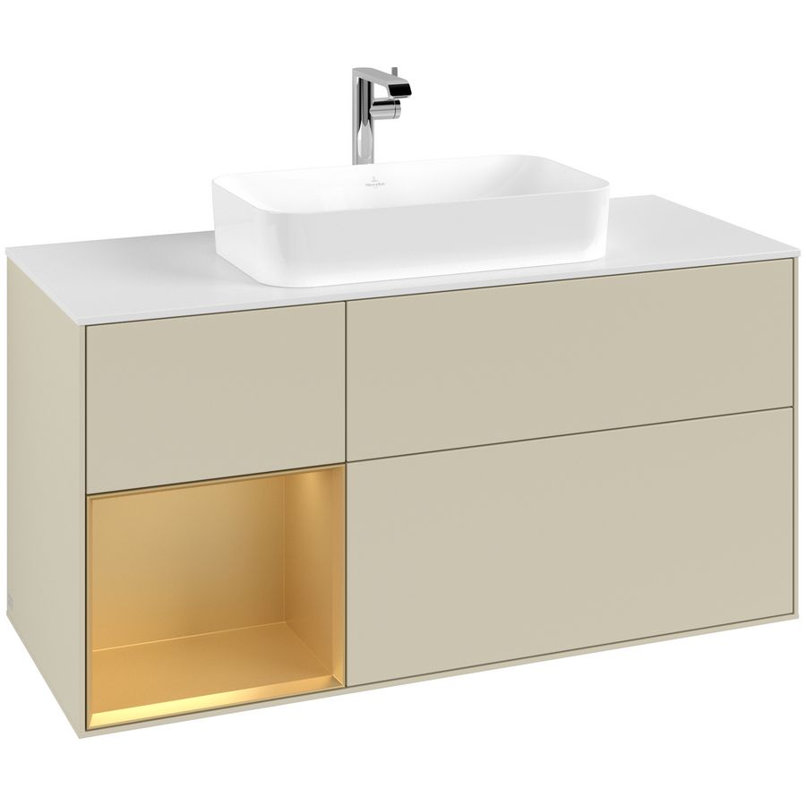 Wastafelonderkast Finion 1200x603x501mm S.Grey Matt Lacquer G291HFHJ