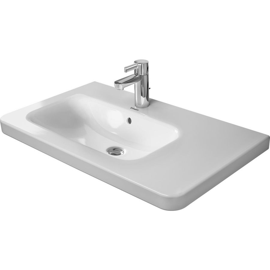 DURASTYLE #232580 wastafel links 800mm wit met kraangat met overloop