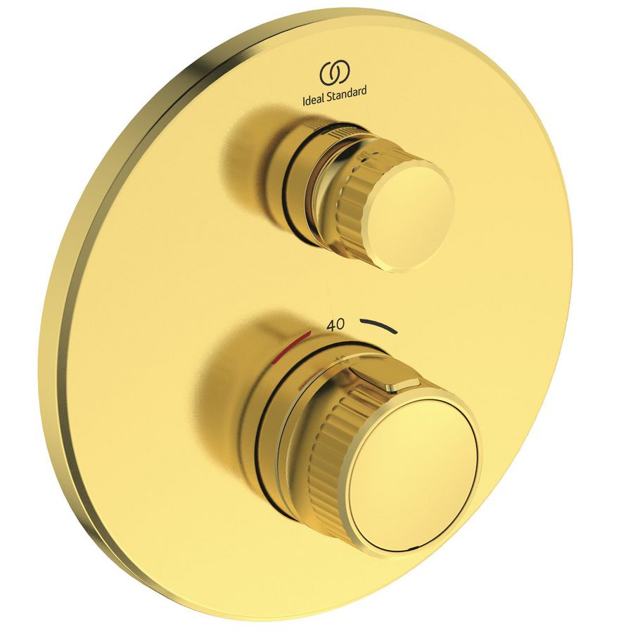 navigo douchetherm 1 functie rond opb.deel brushed gold (mat goudkleurig) A729