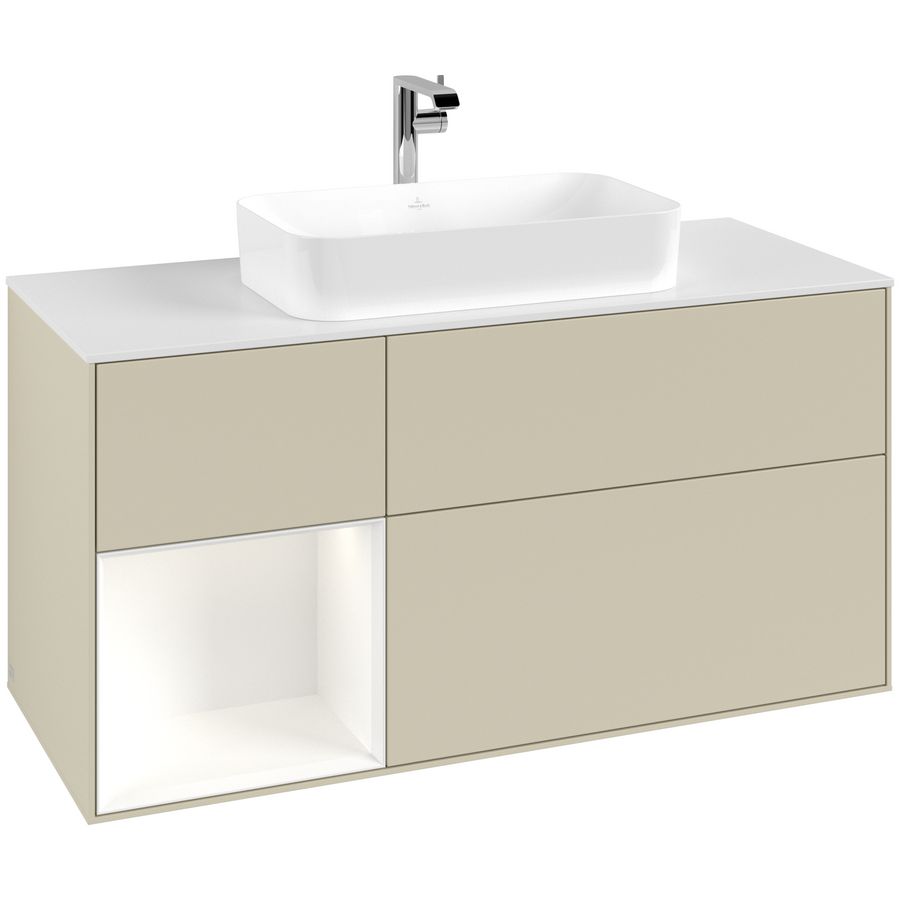 Wastafelonderkast Finion 1200x603x501mm S.Grey Matt Lacquer G291MTHJ