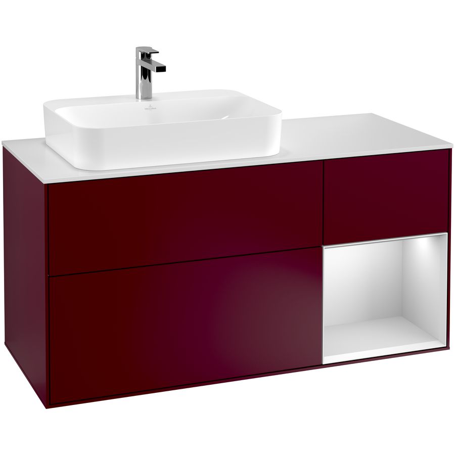 Wastafelonderkast Finion 1200x603x501mm Peony Matt Lacquer G401MTHB