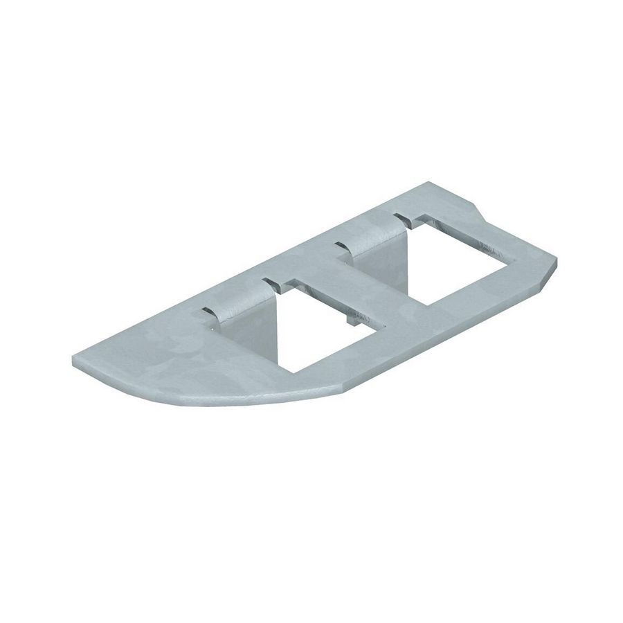 Montageplaat 2x gatenpatroon type F 174x166 rvs
