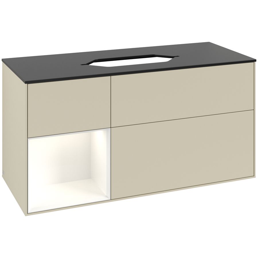 Wastafelonderkast Finion 1200x603x501mm S.Grey Matt Lacquer F702GFHJ