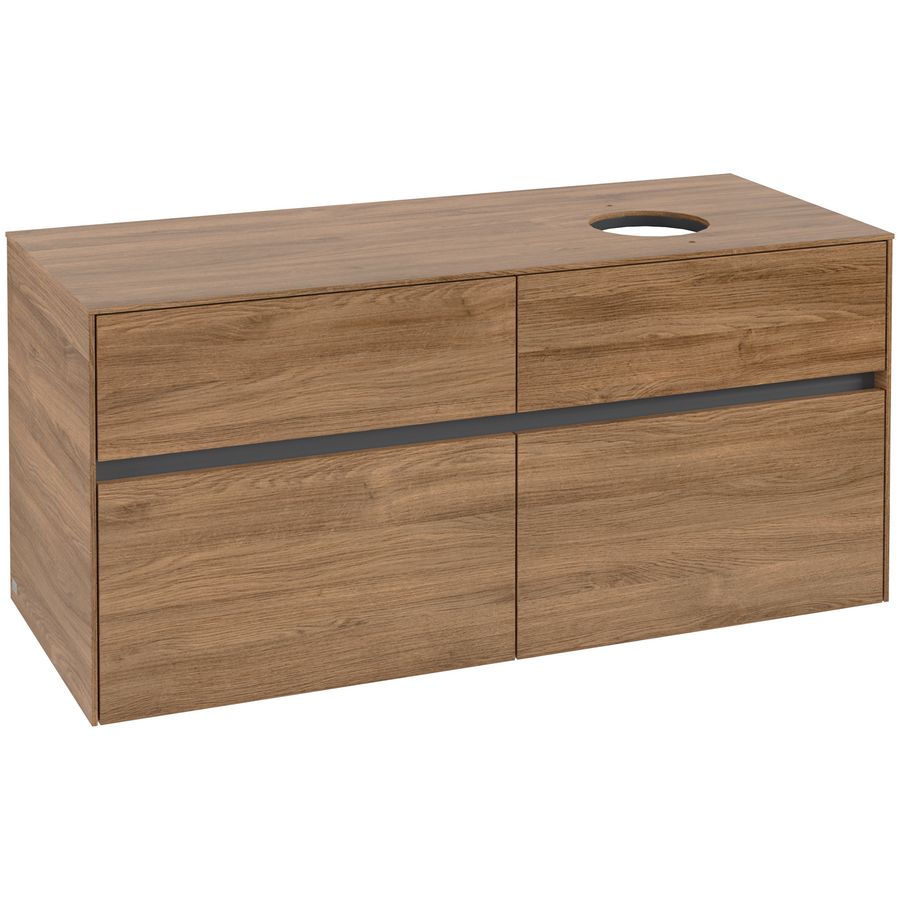 Wastafelonderkast Collaro 1200x548x500mm Oak Kansas C04300RH