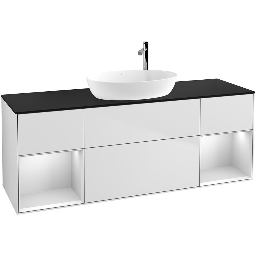 Wastafelonderkast Finion 1600x603x501mm White Matt Lacquer G982MTMT