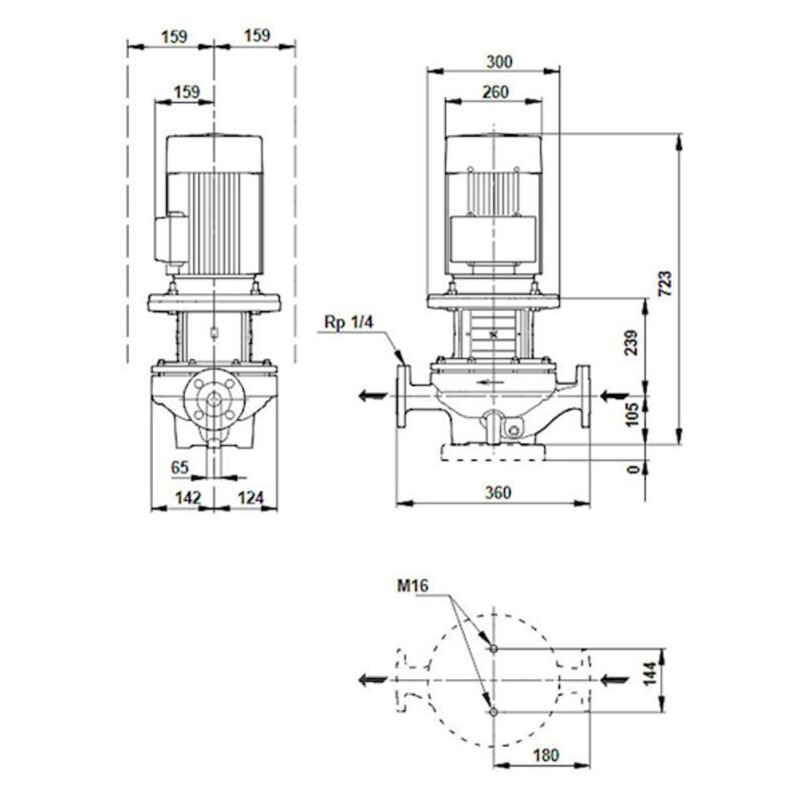 Inlinepomp TP 65-410/2-A-F-A-BQQE 400D 50HZ