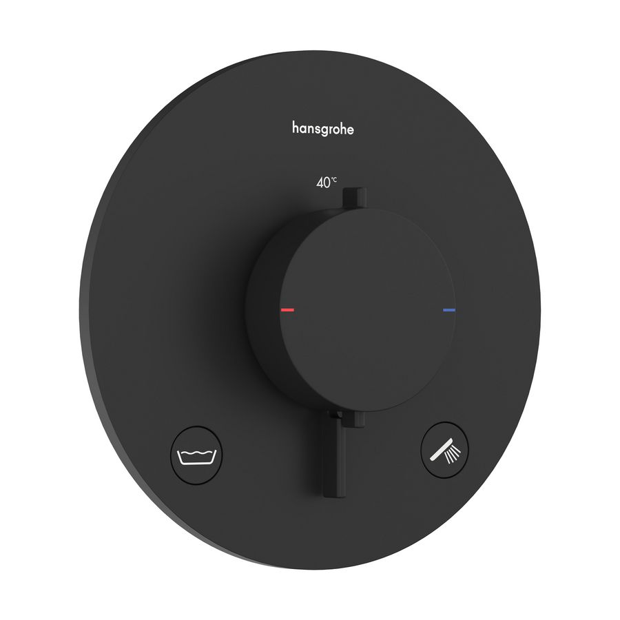Inbouwthermostaat 2F+zekerheid. EN1717 Ecostat Comfort S mat zwart