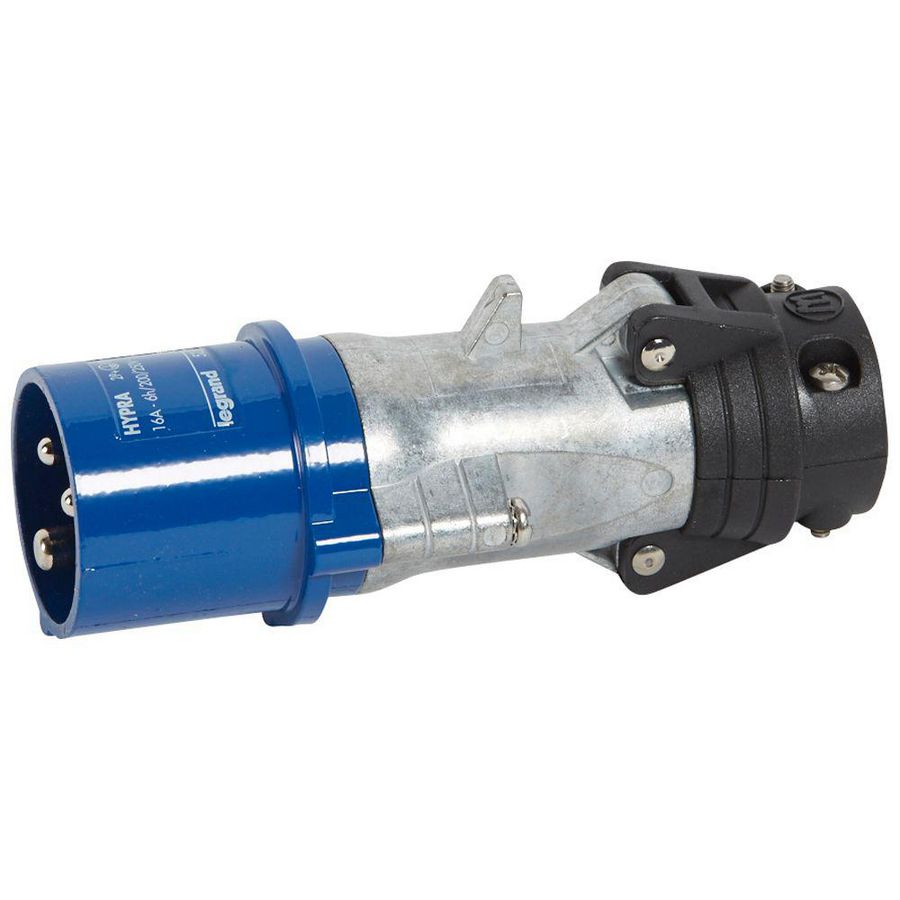 Stekker recht 230V 16A 3-polig IP44 metaal Hypra