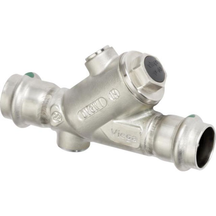 Terugslagklep Met Sc 22 RVS/blank