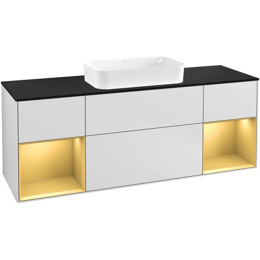 Wastafelonderkast Finion 1600x603x501mm White Matt Lacquer G332HFMT