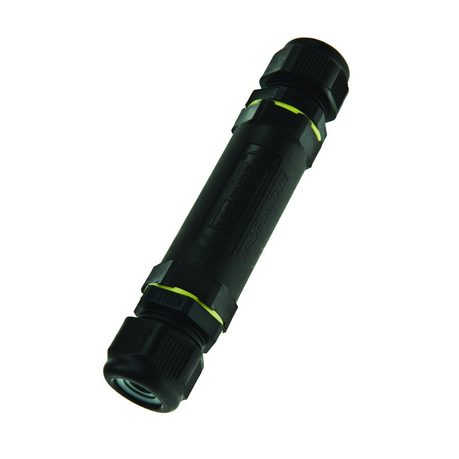 Connector waterdicht TH400 recht 1 ingang-1 uitgang 3-polig