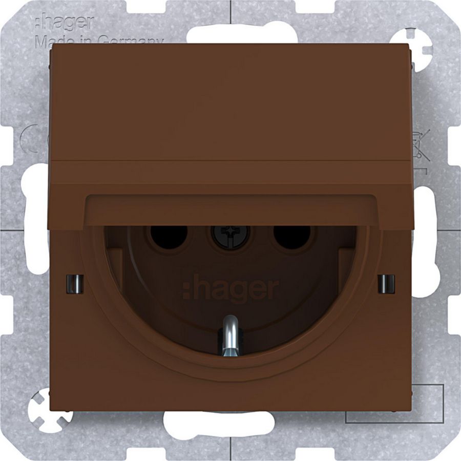 SCHUKO-wandcontactdoos vastzetbaar Safety Plus steekklemmen A.x/C.x turf mat