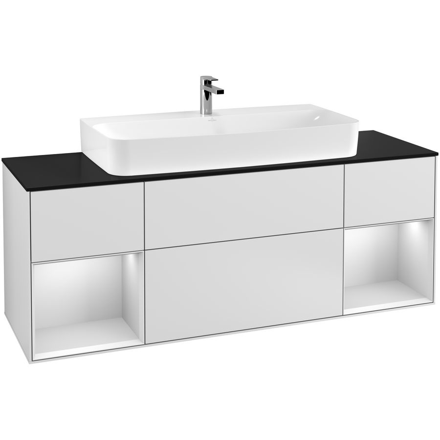 Wastafelonderkast Finion 1600x603x501mm White Matt Lacquer G212MTMT