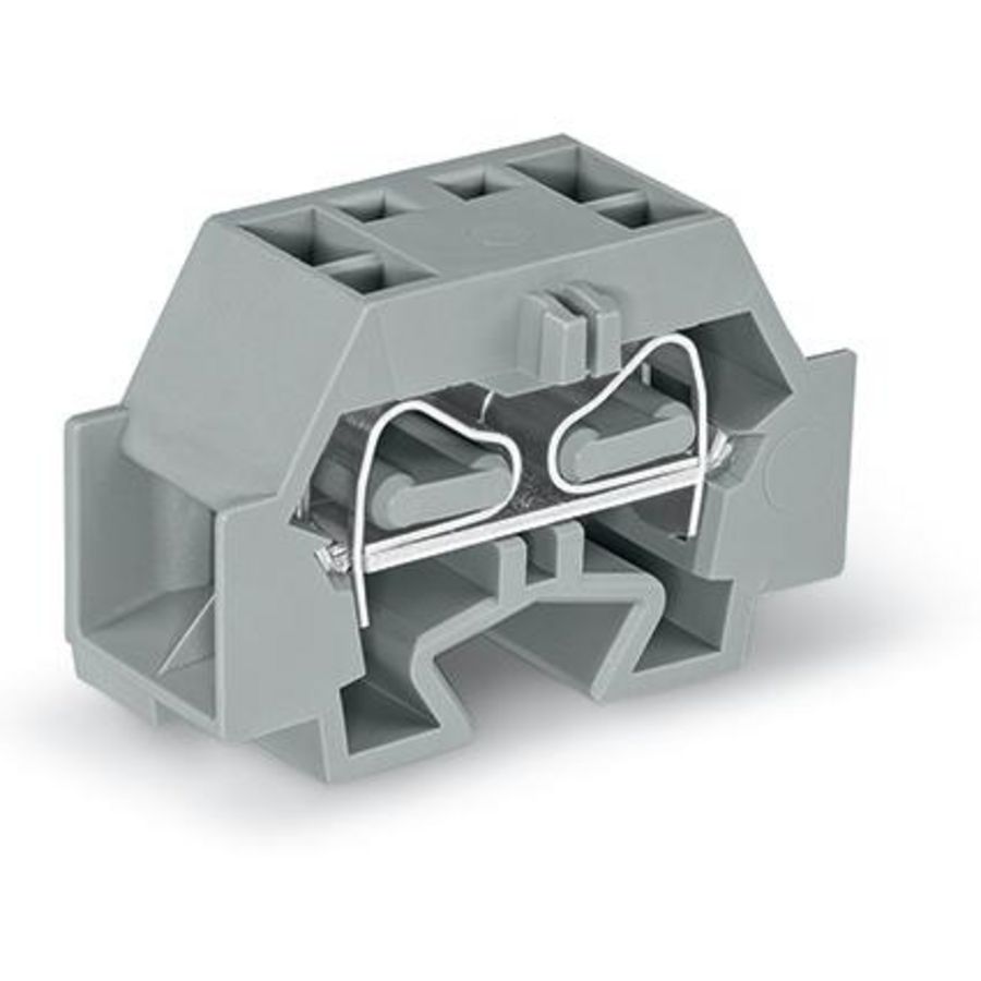 4-draads klem zonder knop +klikvoetje grijs 262-341 VVE=50