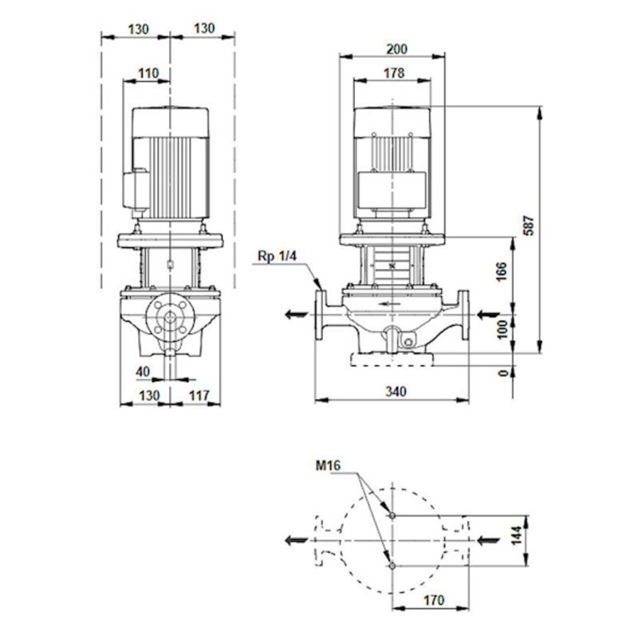 Inlinepomp TP 40-240/2-A-F-A-BQQE 400D 50HZ