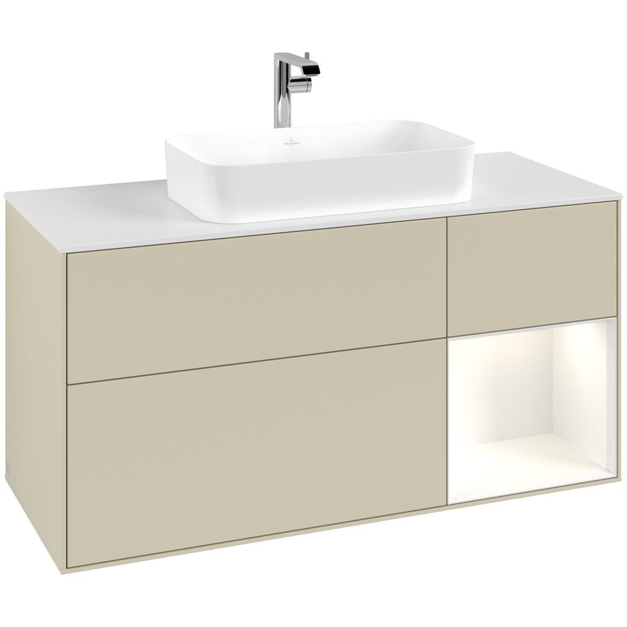 Wastafelonderkast Finion 1200x603x501mm S.Grey Matt Lacquer G301GFHJ