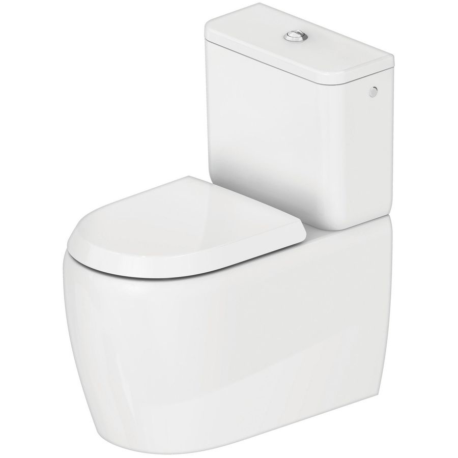 Qatego Staand toilet voor combinatie Wit Hoogglans 660mm