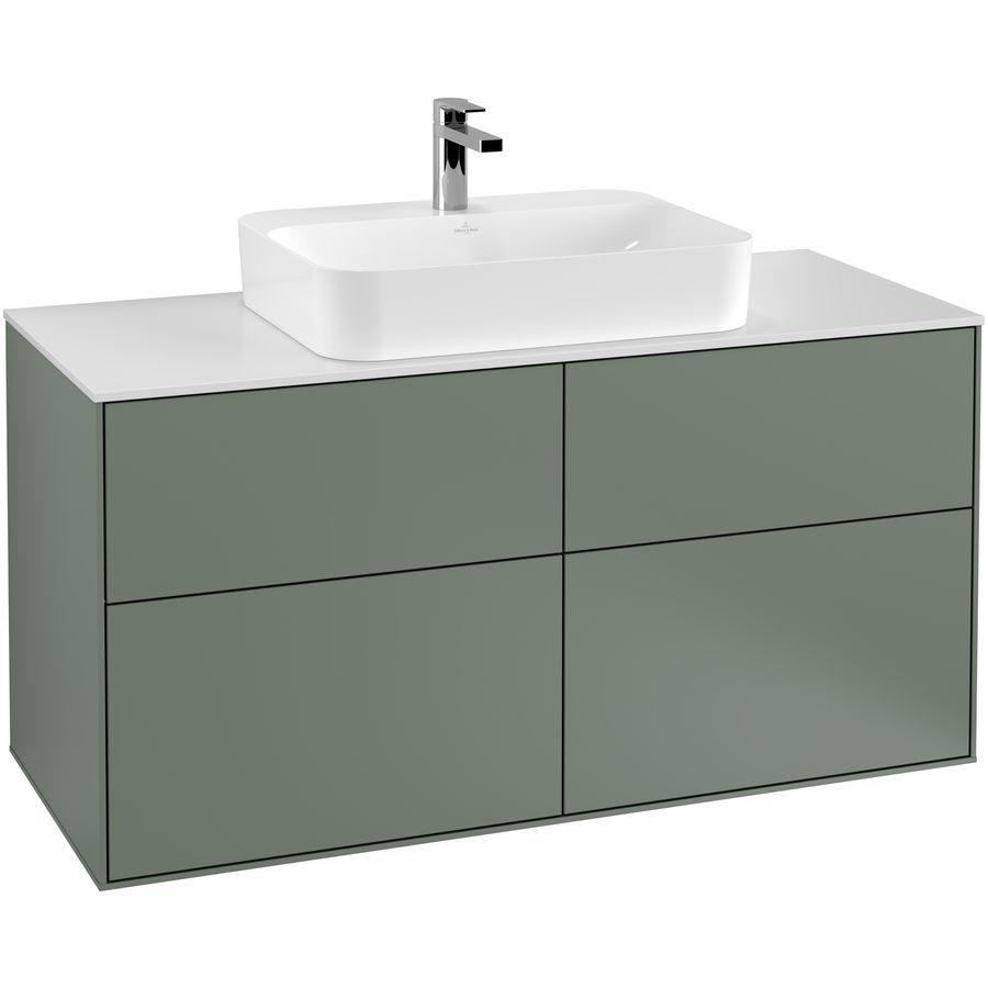 Wastafelonderkast Finion 1200x603x501mm Olive Matt Lacquer F38100GM