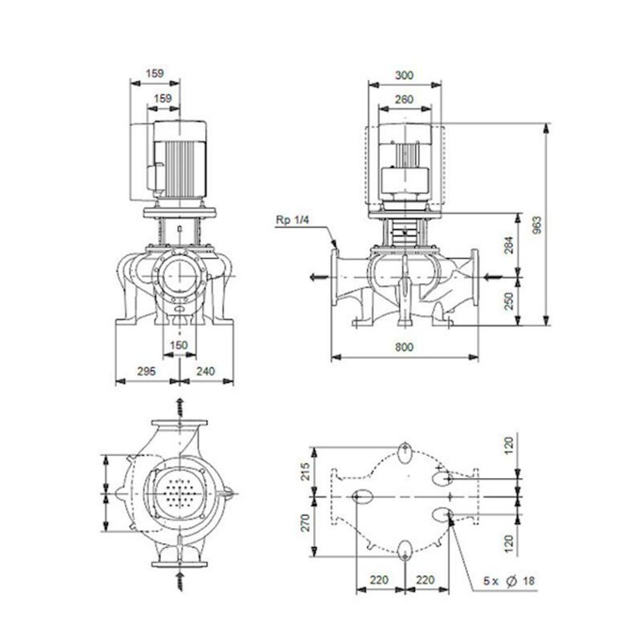 Inlinepomp TP 150-110/4-A-F-A-BQQE 400D 50HZ