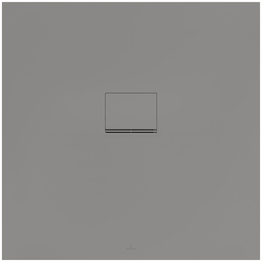 Douchebak Squaro Superfl. 1000x1000mm Quaryl met afvoerkap grijs