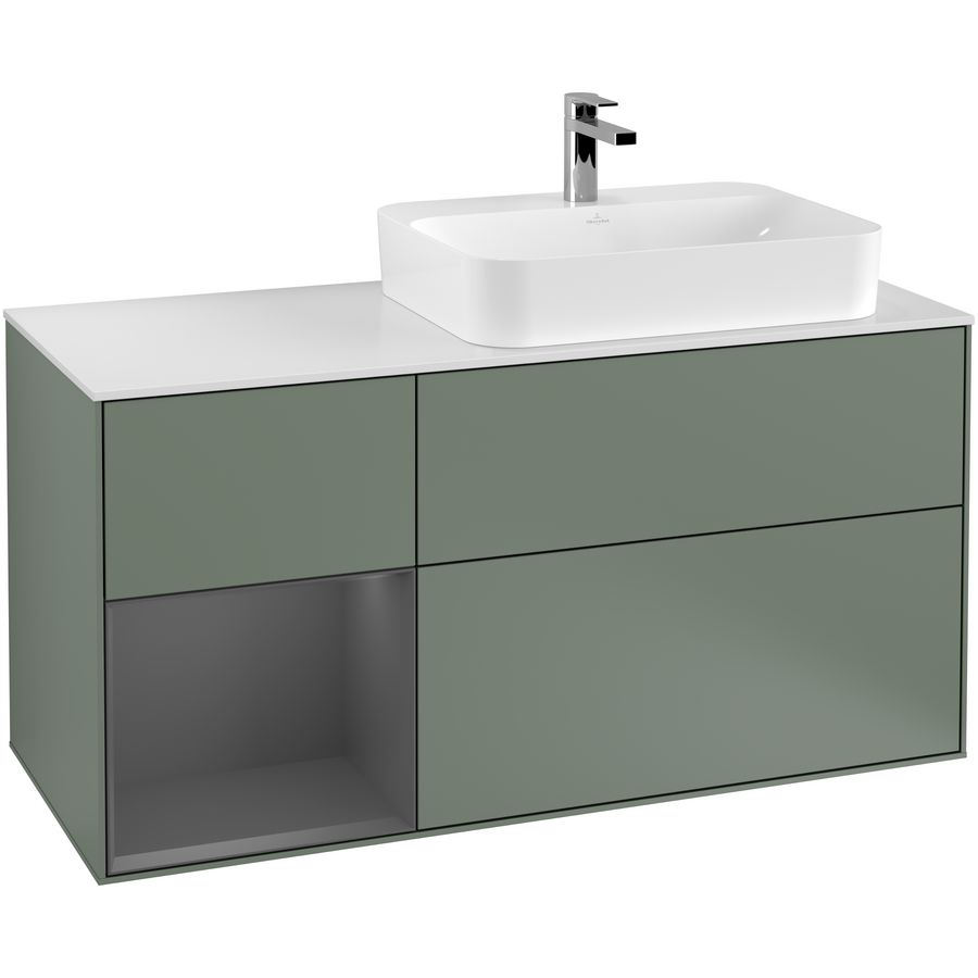 Wastafelonderkast Finion 1200x603x501mm Olive Matt Lacquer F391GKGM