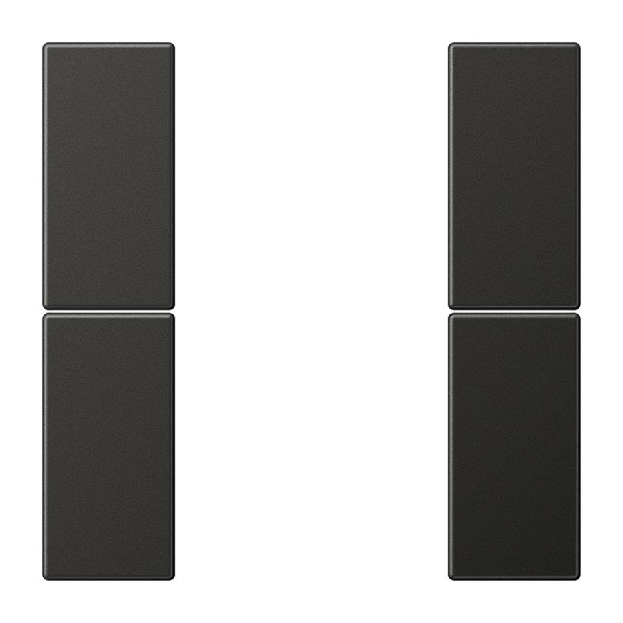 Tastafdekking compleet 2-voudig LS antraciet KNX