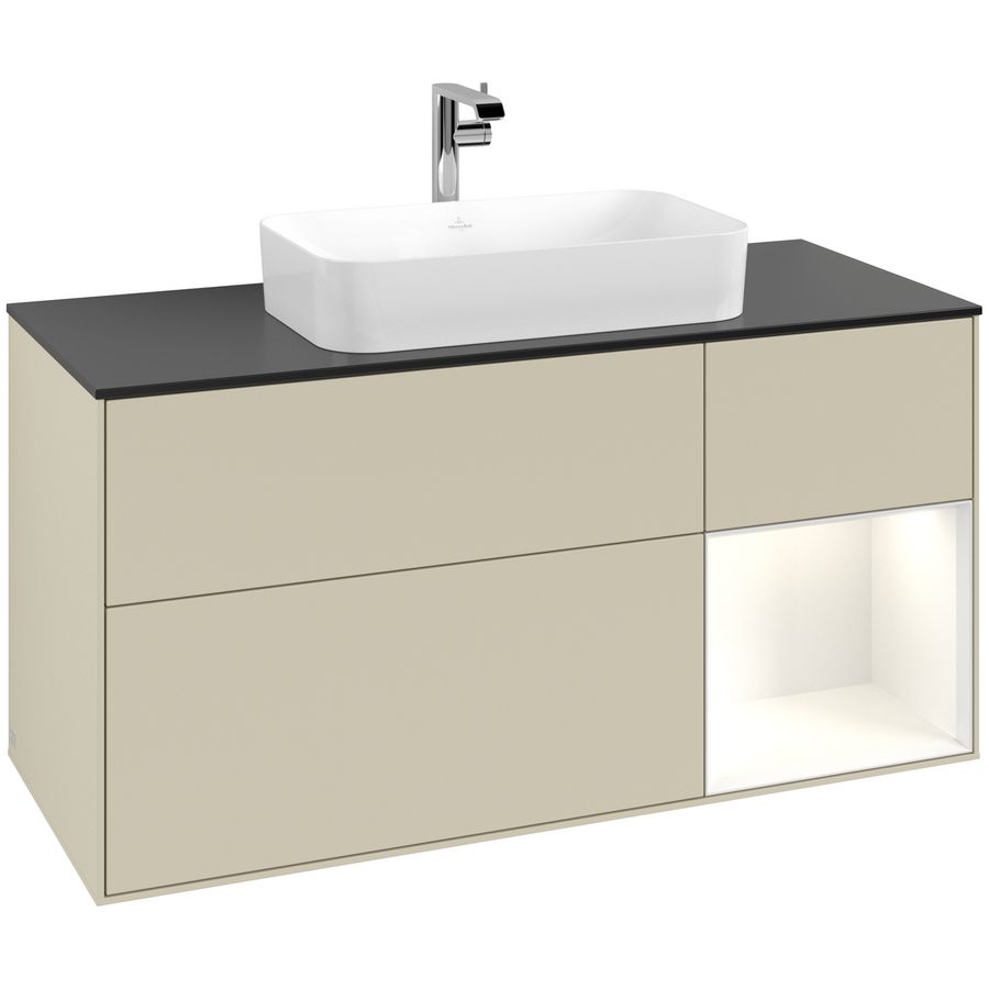 Wastafelonderkast Finion 1200x603x501mm S.Grey Matt Lacquer G302GFHJ