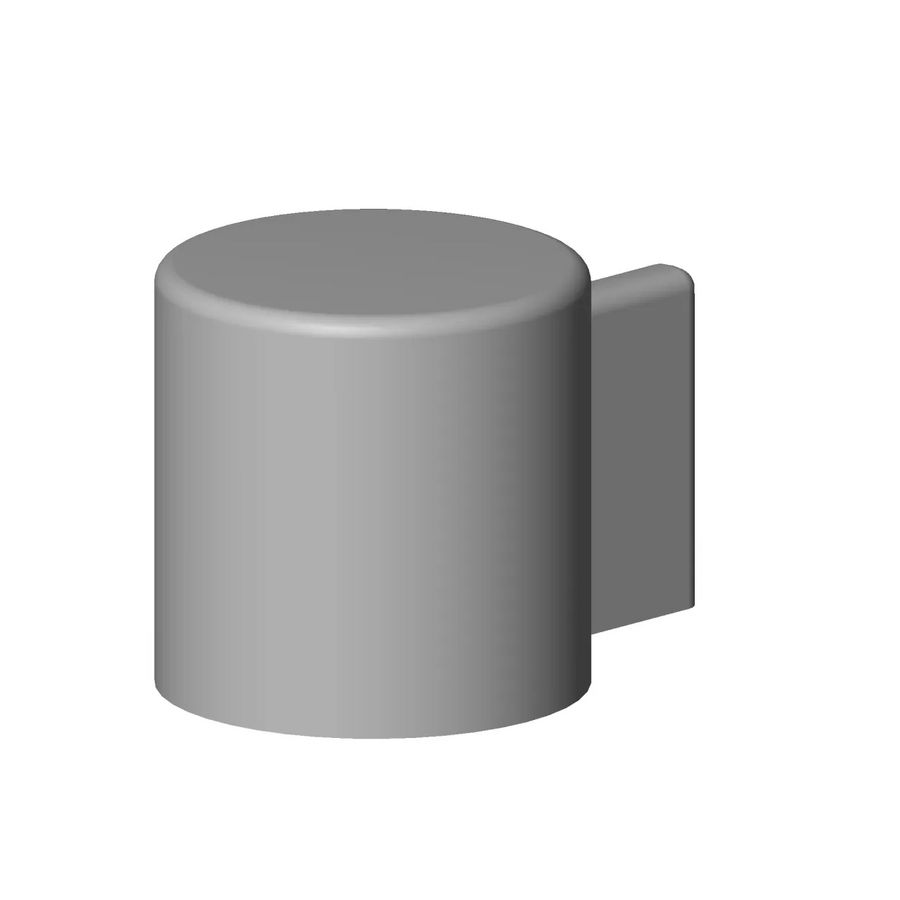Greep neus 25x25mm Dark Platinum gebors. 092098002-99
